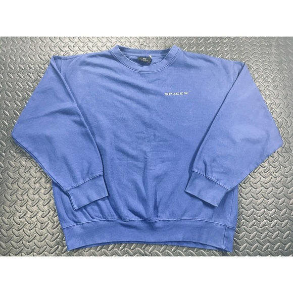SpaceX Other - Space X Sweater Adult Extra Large Blue Text Logo Graphic Casual Pullover Men's